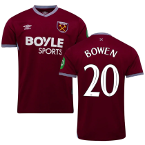 BOWEN #20 West Ham Home Fans Soccer Jersey 2025/26 (CUP Font 杯赛字体 ) ★★