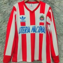 1991/1992 Chivas Home Red Retro Long Sleeve Soccer Jersey