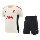2025/26 Liv Beige Training Jersey(A Set)三条红边