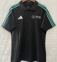 2026 Mercedes AMG Petronas F1 Black POLO Team T-Shirt  有领