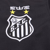 2012/13 Santos Black Retro Kids Long Sleeve Soccer Jersey