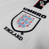1998 England Home Kids Retro Long Sleeve Soccer Jersey