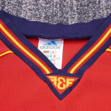 1998 Spain Home Red Kids Retro Soccer Jersey