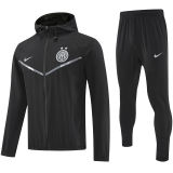 2026 In Milan Black Windbreaker Jacket  （A Set）
