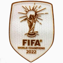 FIFA WORLD CHAMPIONS Patch 2022世界杯白底 阿~用 (You can buy it alone OR tell us which jersey to print it on. )