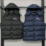 2026/27 NK x AIR Black Cotton Vest Jacket J5502 黑色带帽