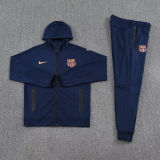 2026 BA Baby Blue Hoody Thickened Fluff Zipper Jacket Tracksuit