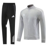 2026 Ad~ Grey Jacket Tracksuit