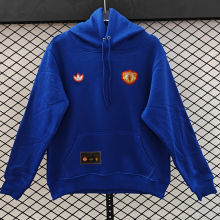 2026 M Utd Blue Retro Style Hoody