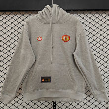 2026 M Utd Grey Retro Style Hoody