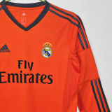 2013/14 RM Thrid Orange Retro Long Sleeve Soccer Jersey