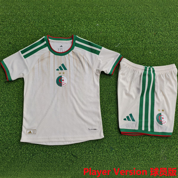 2026/27 Algeria Home White Player Version Kids Soccer Jersey 球员版童装