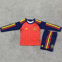 2026/27 Spain Home Red Kids Long Sleeve Soccer Jersey  长袖童装