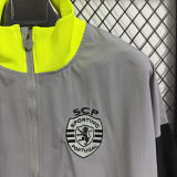 2026 Sporting Lisbon Grey Windbreaker