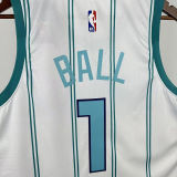 2023 Hornets  BALL # 1  White NBA Jerseys