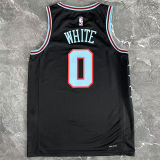 2026 Bulls WHITE #0 Black NBA Jerseys