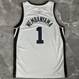 2026 Spurs WEMBANYAMA #1 Grey NBA Jerseys