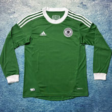 2012 Germany Away Green Retro Long Sleeve Soccer Jersey