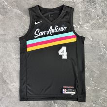2026/27 Spurs FOX #4 Black City version NBA Jerseys