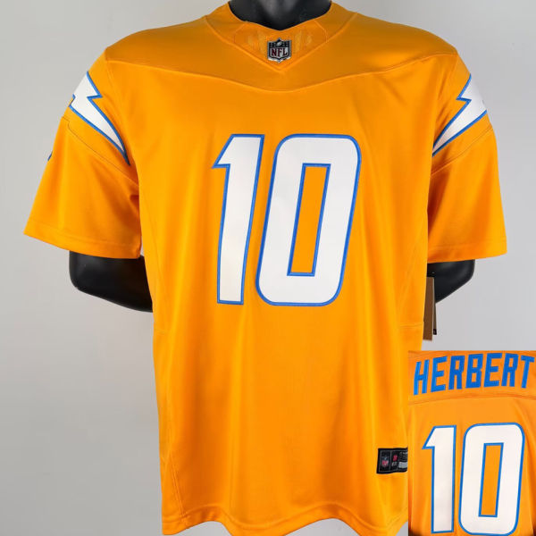 HERBERT #10 Men's Los Angeles Chargers NFL Jersey 闪电