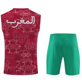 2026/27 Morocco Red Vest Training Jersey(A Set)