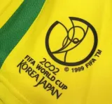 2002 Brazil Home Yellow Retro Soccer Jersey