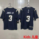 JAMES JR #3 Los Angeles Chargers Kids NFL Jersey 闪电