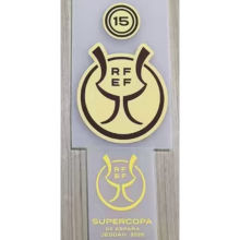 巴傻用 SUPERCOPA DE ESPANA + 15 Gold Patch 2026 西超级杯 + 胸前小字  (You can buy it alone OR tell us which jersey to print it on)