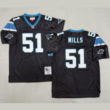 MILLS #51 Men's Carolina Panthers Retro NFL Jersey 黑豹