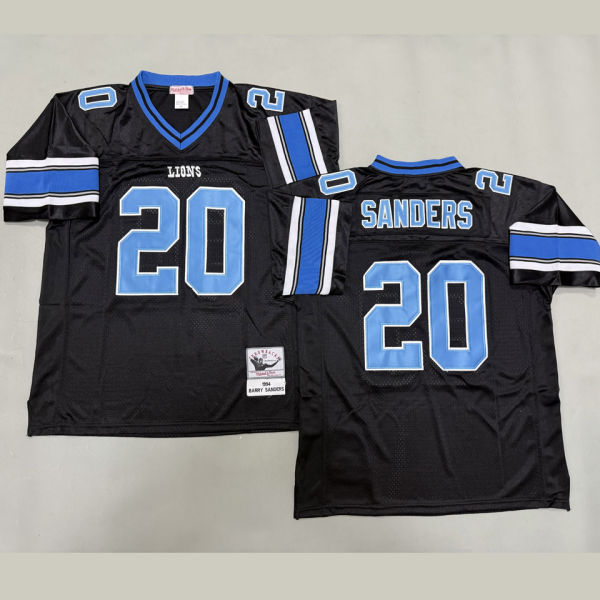 SANDERS #20 Men's Detroit Lions Retro NFL Jersey 雄狮
