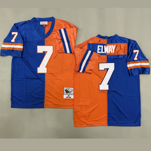 ELWAY #7 Men's Denver Broncos Retro NFL Jersey 野马