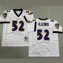 R.LEWIS #52 Men's Baltimore Ravens Retro NFL Jersey 乌鸦