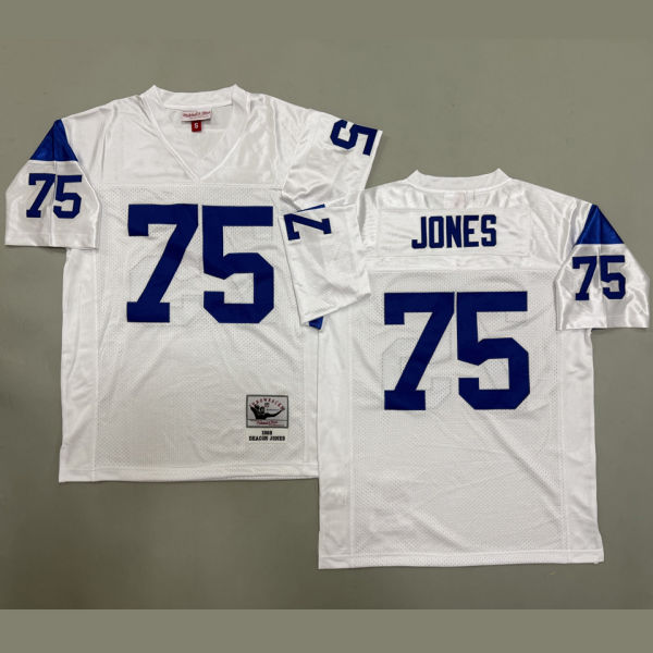 JONES #75 Men's Los Angeles Rams Retro NFL Jersey 公羊