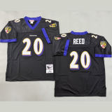 REED #20 Men's Baltimore Ravens Retro NFL Jersey 乌鸦
