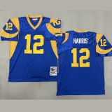 HARRIS #12 Men's Los Angeles Rams Retro NFL Jersey 公羊