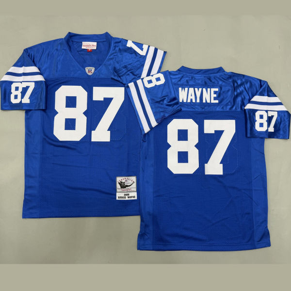 WAYNE #87 Men's Indianapolis Colts Retro NFL Jersey 小马
