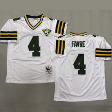 FAVRE #4 Men's Green Bay Packers Retro NFL Jersey 包装工