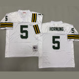 HORNUNNNG #5 Men's Green Bay Packers Retro NFL Jersey 包装工