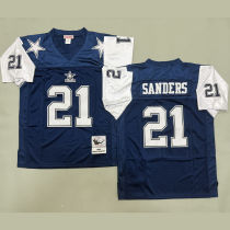 SANDERS #21 Men's Dallas Cowboys Retro NFL Jersey 牛仔