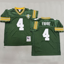 FAVRE #4 Men's Green Bay Packers Retro NFL Jersey 包装工