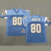 WINSLOW #80 Men's Los Angeles Chargers Retro NFL Jersey 闪电