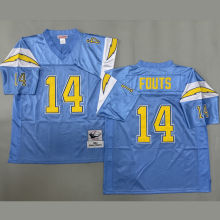FOUTS #14 Men's Los Angeles Chargers Retro NFL Jersey 闪电
