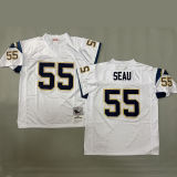 SEAU #55 Men's Los Angeles Chargers Retro NFL Jersey 闪电