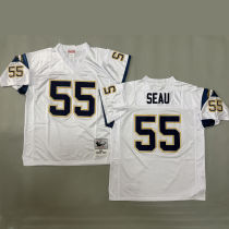SEAU #55 Men's Los Angeles Chargers Retro NFL Jersey 闪电
