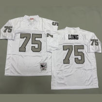LONG #75 Men's Las Vegas Raiders Retro NFL Jersey 突袭者