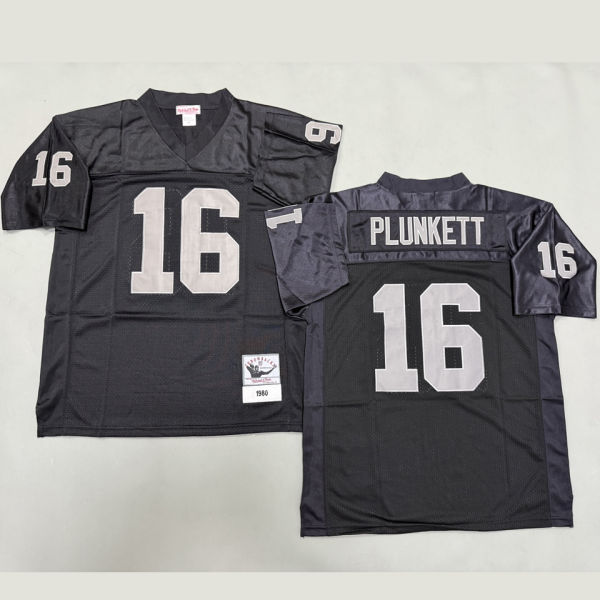 PLUNKETT #16 Men's Las Vegas Raiders Retro NFL Jersey 突袭者