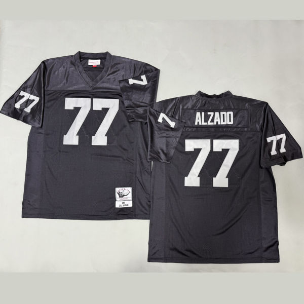 ALZADO #77 Men's Las Vegas Raiders Retro NFL Jersey 突袭者