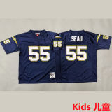 SEAU #55 Los Angeles Chargers Retro Kids NFL Jersey 闪电