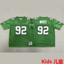 WHITE #92 Philadelphia Eagles Retro Kids NFL Jersey 老鹰