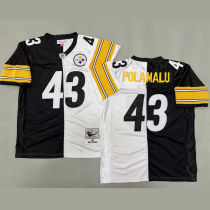 POLAMALU #43 Men's Pittsburgh Steelers Retro NFL Jersey 钢人